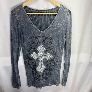 Vocal Black‎ Graphic Fitted Blouse